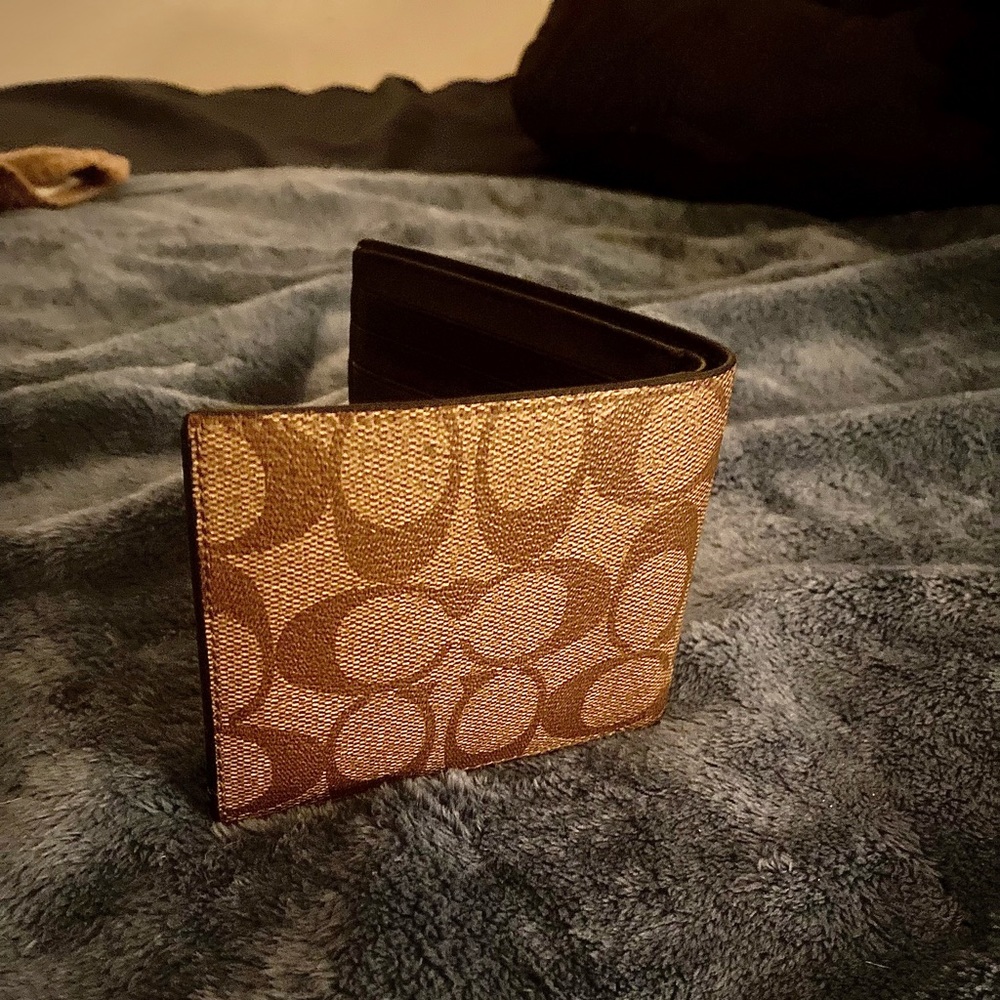 COACH Mens Signature Canvas 3-in-1 Wallet